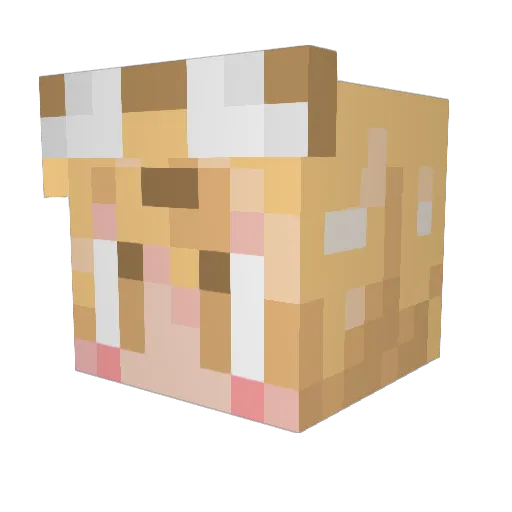 nonoruri Minecraft avatar head, 3D render