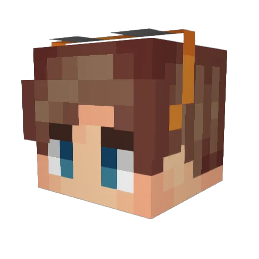 nonosawr Minecraft avatar head, 3D render