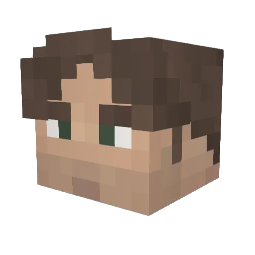 nonphenomenal Minecraft avatar head, 3D render