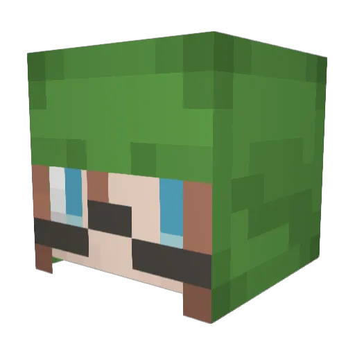 nonpia Minecraft avatar head, 3D render