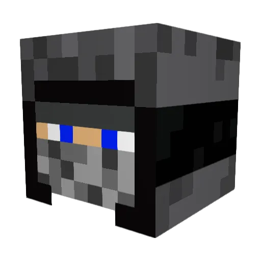nonscope Minecraft avatar head, 3D render