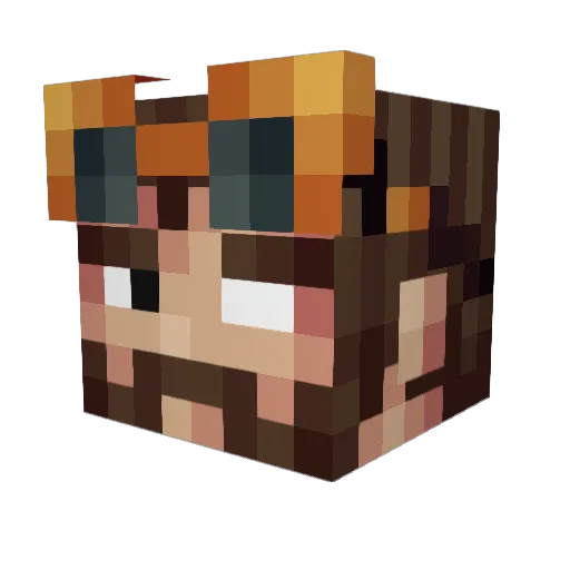 nonulax Minecraft avatar head, 3D render