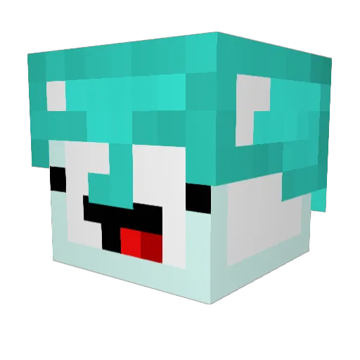 noob360 Minecraft avatar head, 3D render
