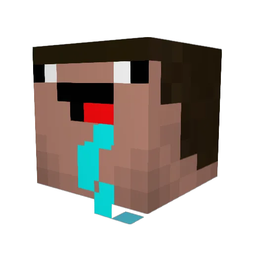 noobalid Minecraft avatar head, 3D render