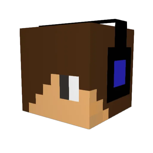 noobaru Minecraft avatar head, 3D render