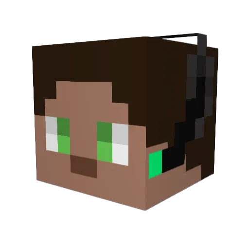 noobbabyrobert Minecraft avatar head, 3D render