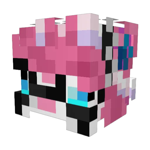 noobczgames Minecraft avatar head, 3D render