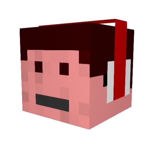 noobhulk64 Minecraft avatar head, 3D render
