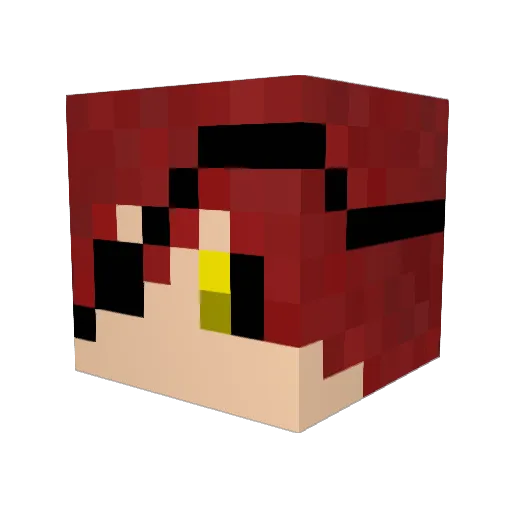 nooblost Minecraft avatar head, 3D render