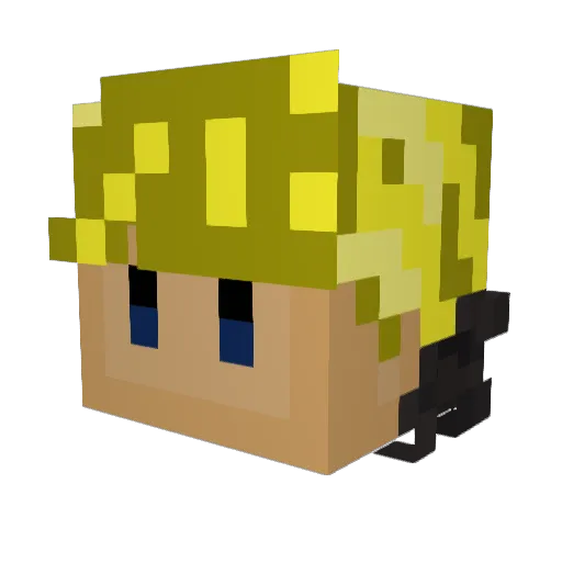 noobmaster343 Minecraft avatar head, 3D render