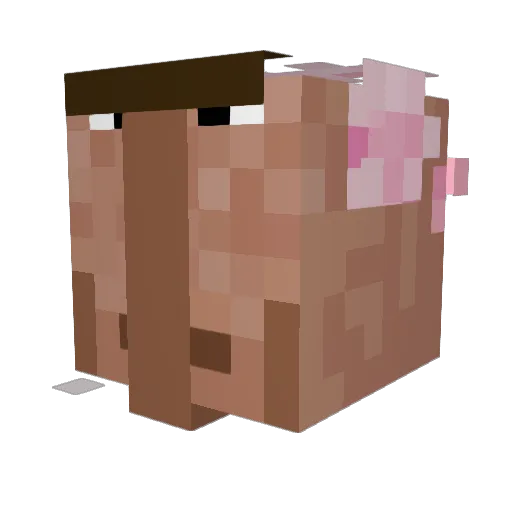 noobsion Minecraft avatar head, 3D render