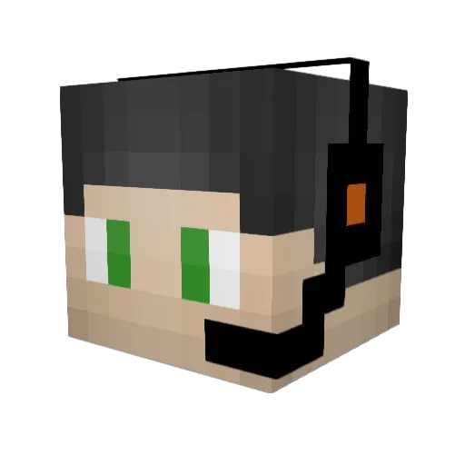 noobust Minecraft avatar head, 3D render