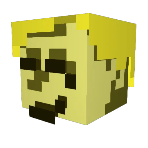 noobynoob67 Minecraft avatar head, 3D render