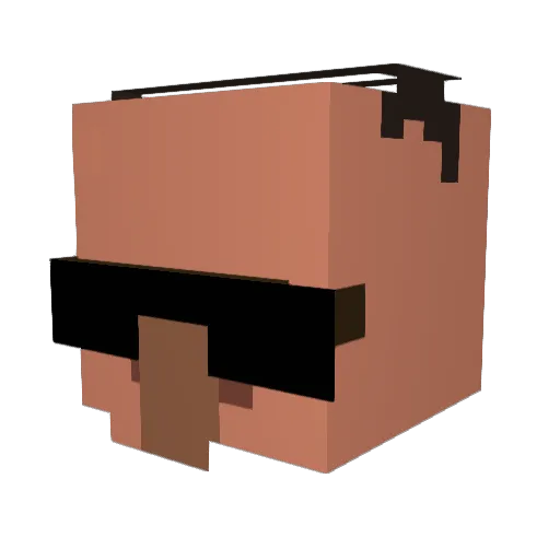 noodle_cup_69 Minecraft avatar head, 3D render