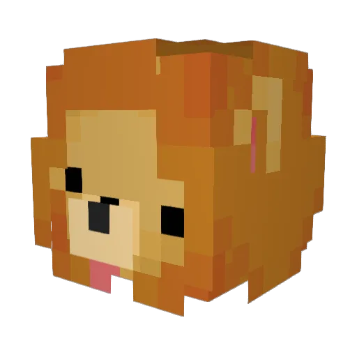 noodlelion Minecraft avatar head, 3D render