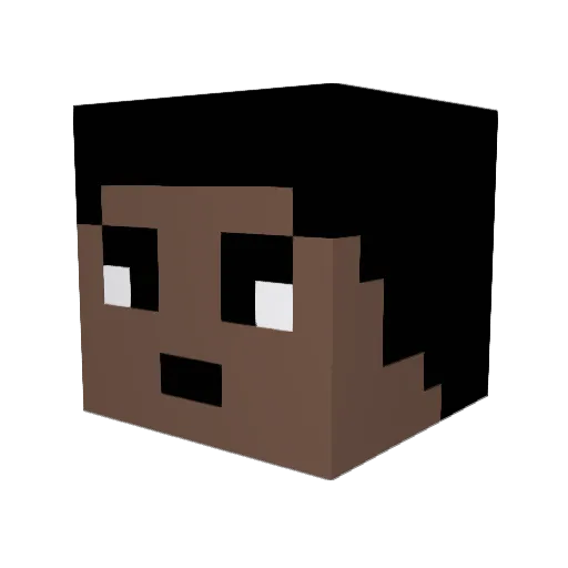 nooiy Minecraft avatar head, 3D render