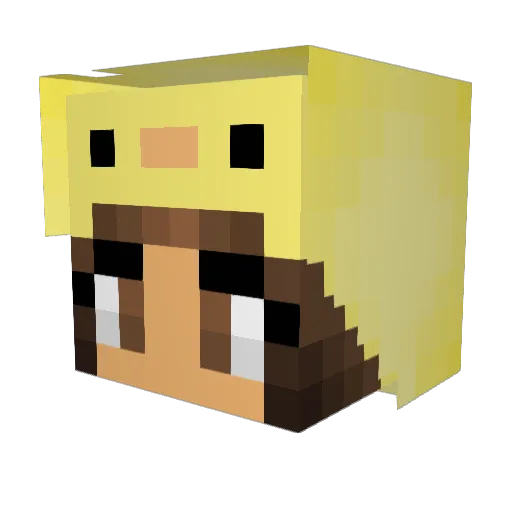 nookimori Minecraft avatar head, 3D render