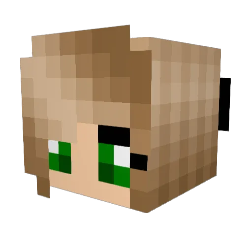nookkaa Minecraft avatar head, 3D render
