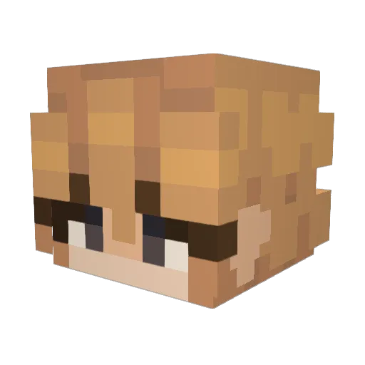 noolyu Minecraft avatar head, 3D render