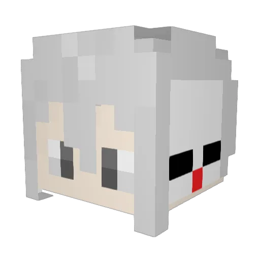 noomaru Minecraft avatar head, 3D render