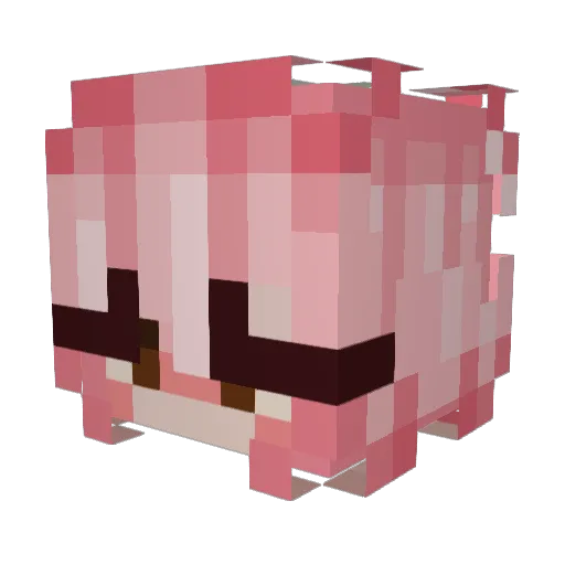 noonariii Minecraft avatar head, 3D render