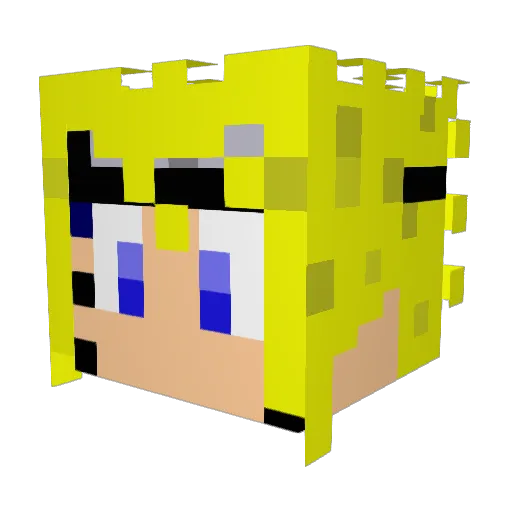 noonia Minecraft avatar head, 3D render