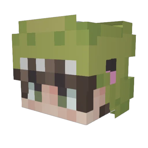 noooooooooooop Minecraft avatar head, 3D render