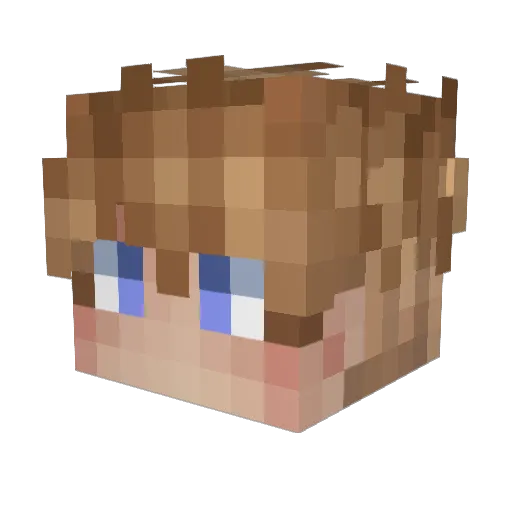 noooreax Minecraft avatar head, 3D render