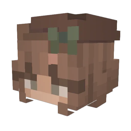 nooou9 Minecraft avatar head, 3D render