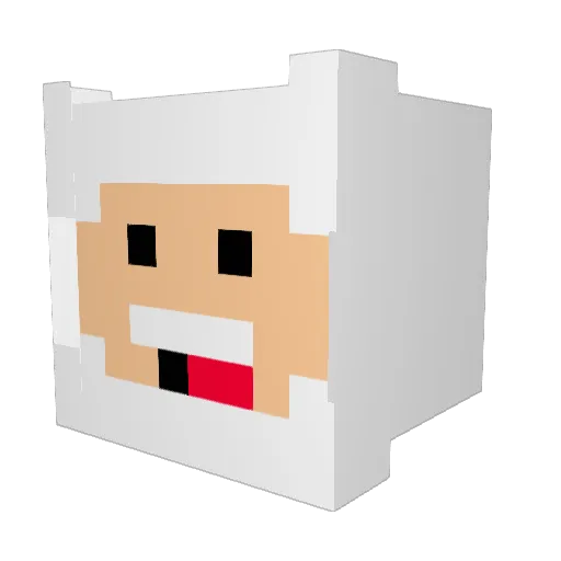 noothgrush Minecraft avatar head, 3D render