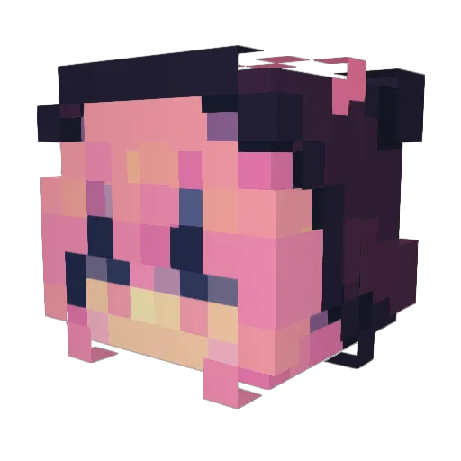 nootoons Minecraft avatar head, 3D render