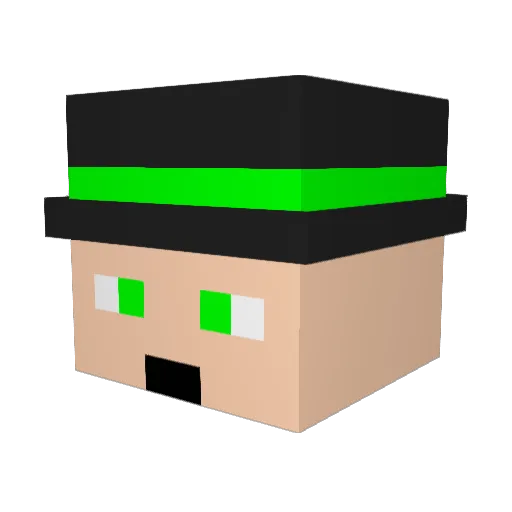 nooxTheHumanoid Minecraft avatar head, 3D render