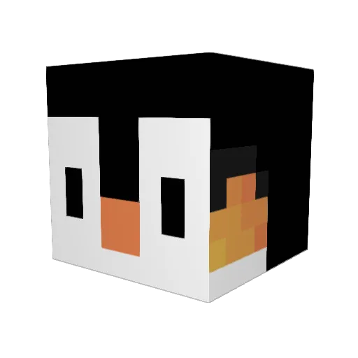 nopaal Minecraft avatar head, 3D render