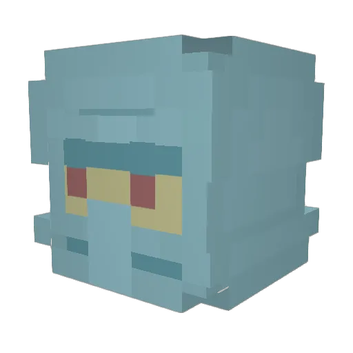nopan Minecraft avatar head, 3D render