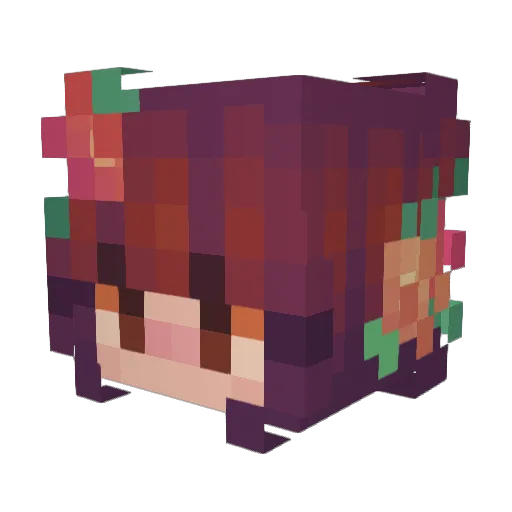 nophine Minecraft avatar head, 3D render