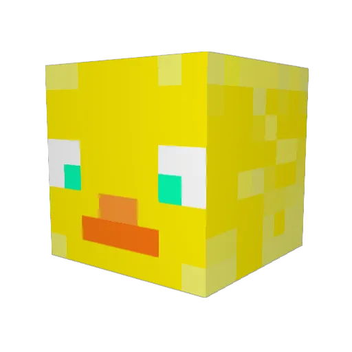nopicocco Minecraft avatar head, 3D render