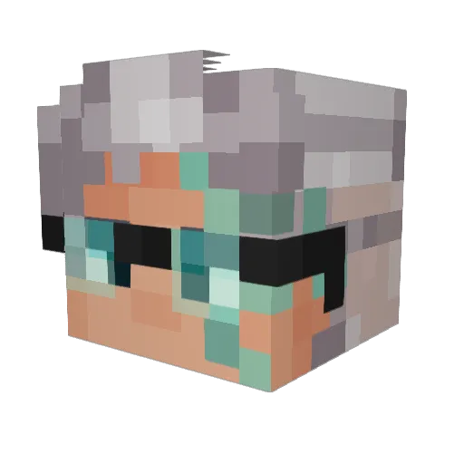 nopname Minecraft avatar head, 3D render