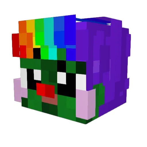 nopolzen Minecraft avatar head, 3D render