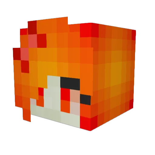 nopopori Minecraft avatar head, 3D render