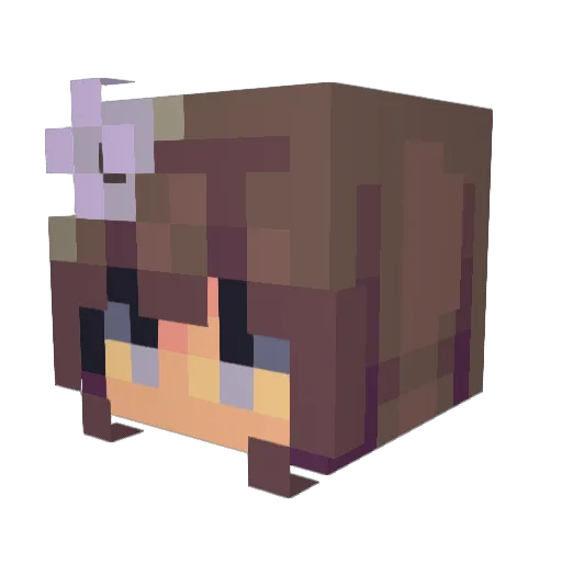 nopukissa Minecraft avatar head, 3D render