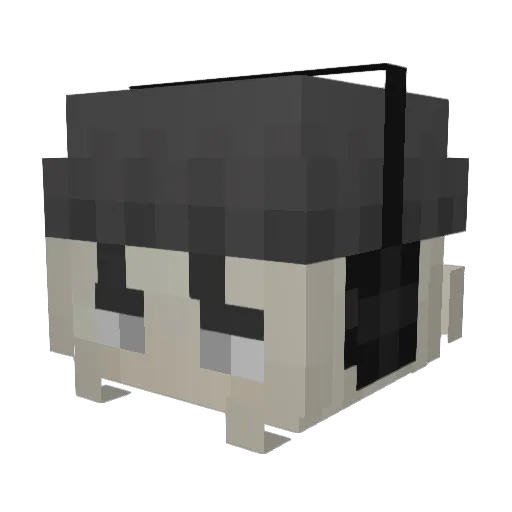 nopzi Minecraft avatar head, 3D render