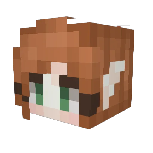 nora_71 Minecraft avatar head, 3D render