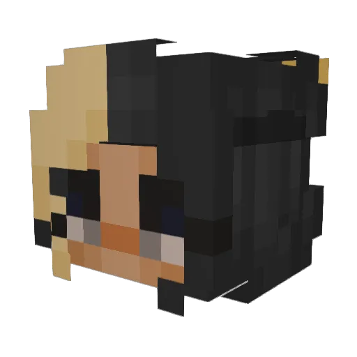 nora_xo Minecraft avatar head, 3D render
