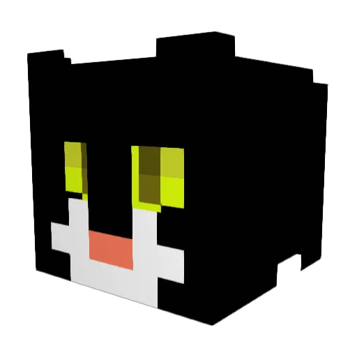norakuro_ Minecraft avatar head, 3D render