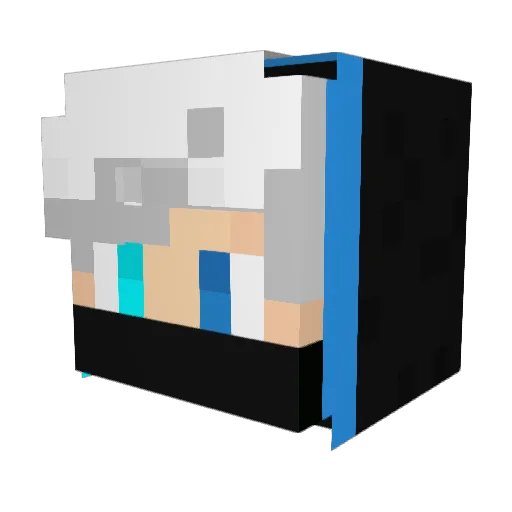 noralma Minecraft avatar head, 3D render