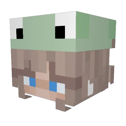 noramort Minecraft avatar head, 3D render