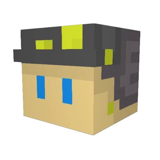 norapug Minecraft avatar head, 3D render