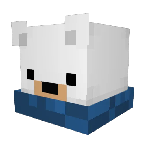 norcomk Minecraft avatar head, 3D render