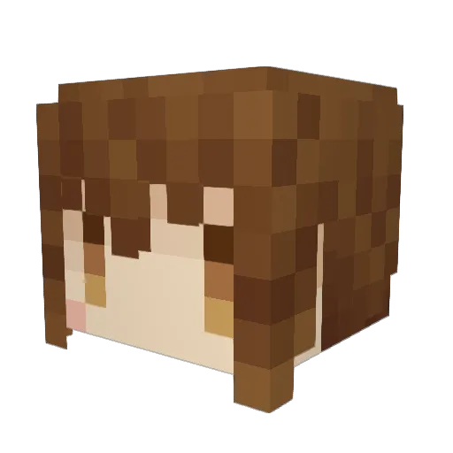 noria Minecraft avatar head, 3D render