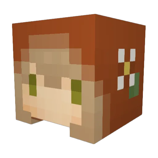 noriko_vic Minecraft avatar head, 3D render